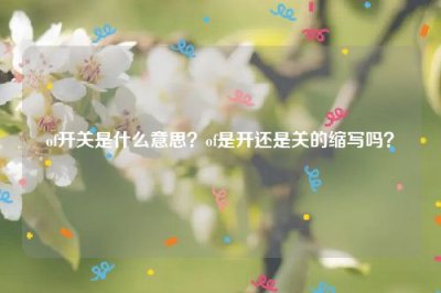 ​of开关是什么意思？of是开还是关的缩写吗？