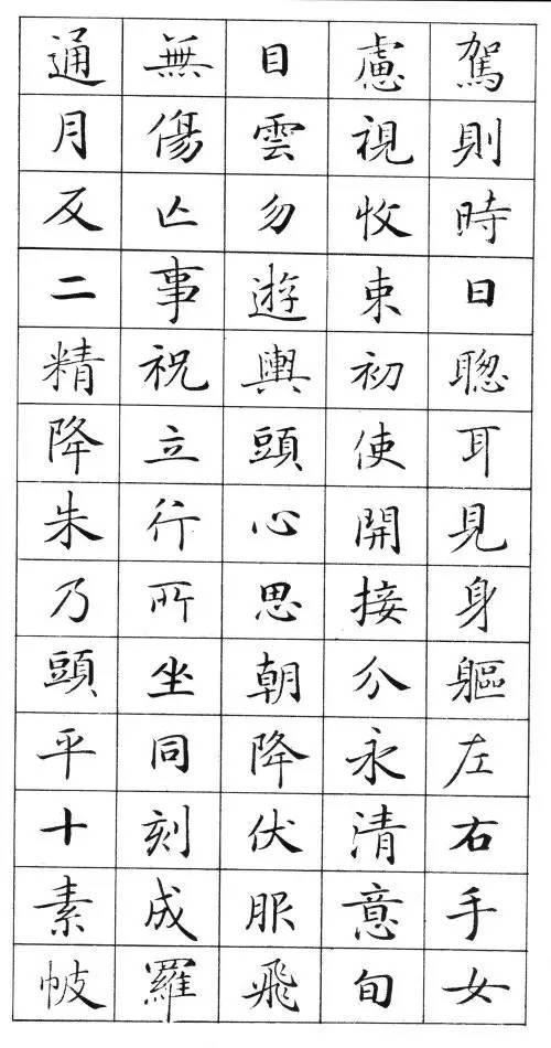 《灵飞经》标准字帖——毛笔、钢笔均适用