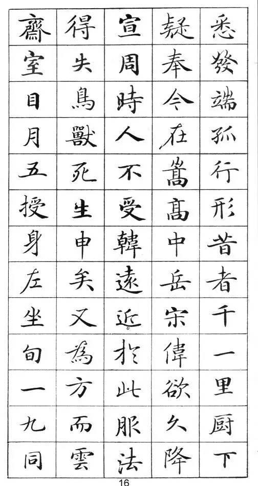 《灵飞经》标准字帖——毛笔、钢笔均适用