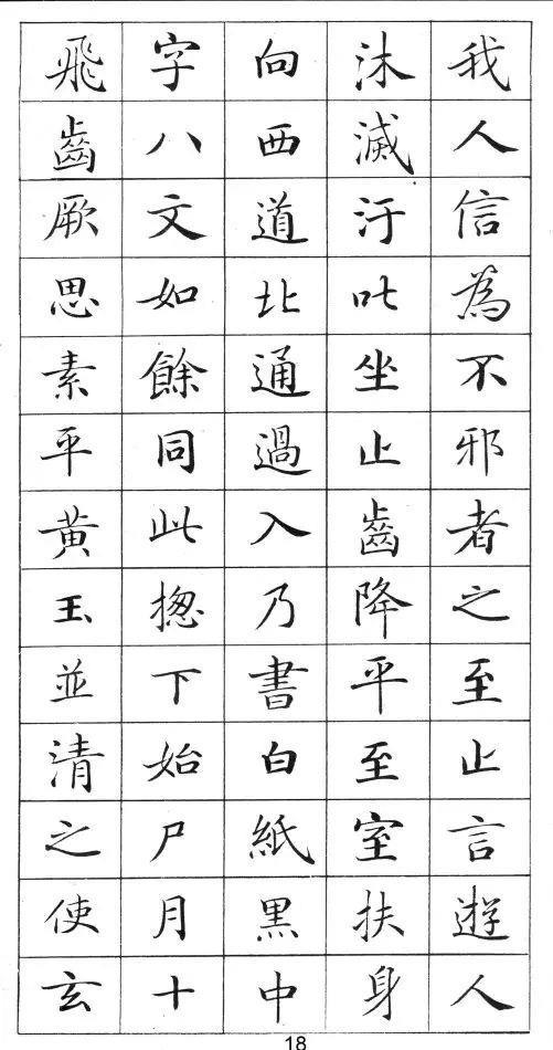 《灵飞经》标准字帖——毛笔、钢笔均适用